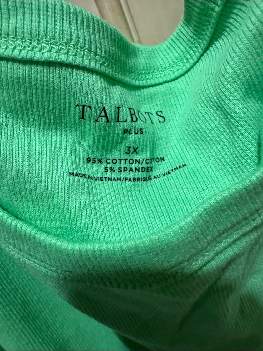Talbots Bright Green Racerback Tank - Picture 2 of 3